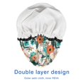 thumbnail image 4 of Shower Caps,Pioneer Flower Floral Print Pattern Waterproof Shower Cap for Women 4 Pieces,Double Reusable Hair Cover for Shower PEVA Elastic Stretch Hem, 4 of 7
