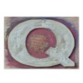 thumbnail image 1 of Letter Q Cutting Board, Shabby Uppercase Letter Q Alphabet Art Wooden Design Print, Decorative Tempered Glass Cutting and Serving Board, Small Size, Pink Violet Blue White, by Ambesonne, 1 of 1