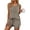 Khaki, variant on MOSHU Two Piece Lounge Sets for Women Solid Tank Tops and Knot Front Shorts Pajama Sets Drawstring Loungewear