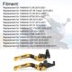 thumbnail image 4 of 2pcs Motorcycle Brake Clutch Levers Adjustable CNC Aluminium Alloy Replacement for YAMAHA XJ6 DIVERSION 2009?2015Gold, 4 of 5