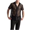 thumbnail image 2 of Goodtrade8 Short Sleeve Shirts for Men Summer Solid Color Button Collared Fashion Button up Crew Neck Button up Mens T-Shirts Outdoor, 2 of 9
