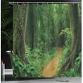 thumbnail image 4 of Ambesonne Jungle Shower Curtain, Nature Call Park Design, 69"Wx75"L, Green, 4 of 5