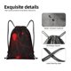 thumbnail image 4 of Fotbe Red Spider On The Web Bolsa Mochila con Cordón Estampada, Bolsa de Gimnasio Deportiva, Bolsa Cinch, Bolsa con Cordón para Hombres y Mujeres-Small, 4 of 6