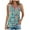 Mint Green, variant on Tank Tops for Women Cute Summer Floral Print Sleeveless Ruched Pleated Keyhole Cutout Tunic Blouse Trendy Cozy Graphic Cami Shirts Orange#04 XXL