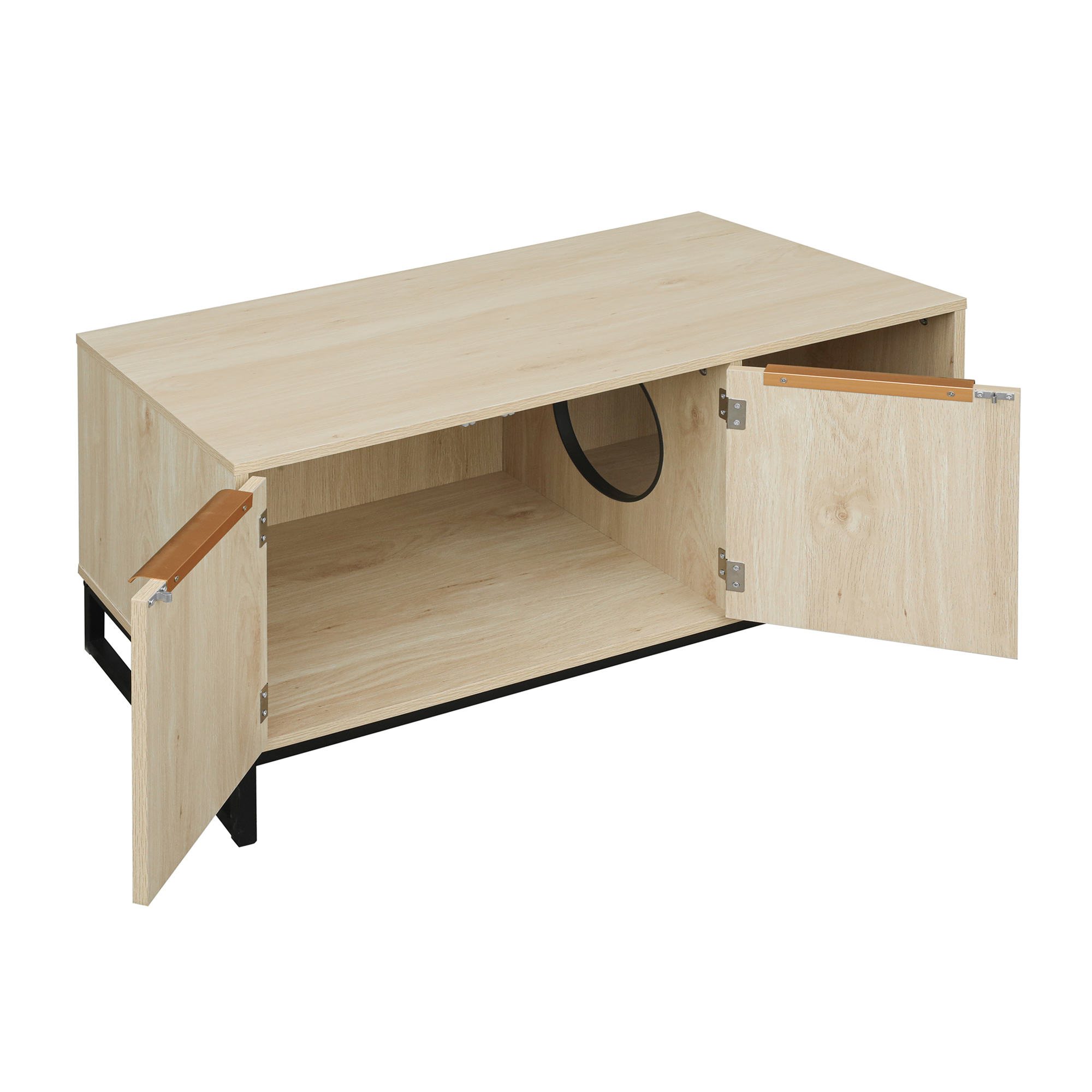 Pefilos 35" Cat Litter Box Furniture Hidden, Cat House Enclosure with Double Door, Wood Cat Washroom Storage Spacious Storage, Black Pefilos 35" Cat Litter Box Furniture Hidden, Cat House Enclosure with Double Door, Wood Cat Washroom Storage Spacious Storage, Black