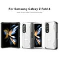 thumbnail image 4 of TECH CIRC Case for Samsung Galaxy Z Fold 4 Compatible with MagSafe, Heavy Duty Rugged PC Shockproof Hinge Protection Cover with Hidden Bracket Screen Protector S Pen Holder Galaxy Z Fold 4 Case,White, 4 of 7