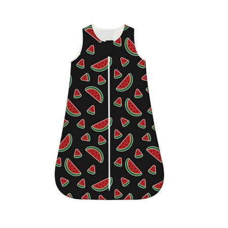 

Fotbe Watermelon Pattern Sleep Sack - Baby Wearable Blanket with Zipper Extra Soft Cotton Sleeveless Sleeping Bag for Infants-Large