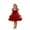 R22/Red, variant on Vividxx Girl's Dresses Girls Party Dress With Bow Tiered Skirt Flutter Sleeves Formal Occasion Performance Tutu Gown 18-24 Months