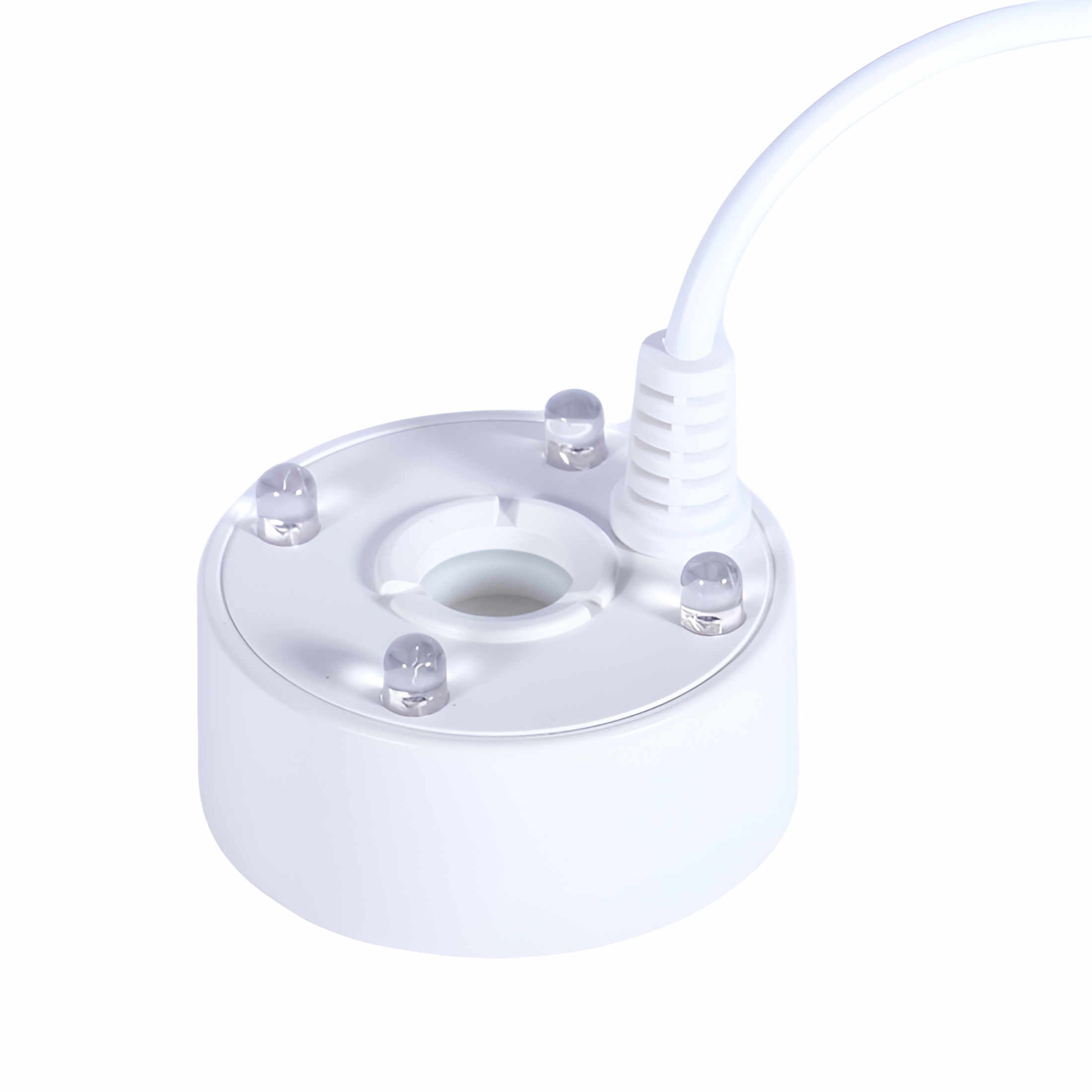 HIBIBUD 4 Leds Mist Maker Fogger Air Humidifier Nebulizer for Water Fountain Pond White