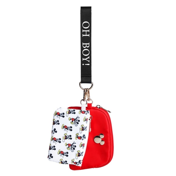 Disney Mickey Mouse All-Over Character Print 2-Piece Women's Coin Purse & Wristlet