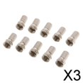 thumbnail image 1 of Tornillo de Conector F Baoblaze Giratorio 10 Piezas Tipo RG6 para Cables Coaxiales de TV Satelital, 1 of 7