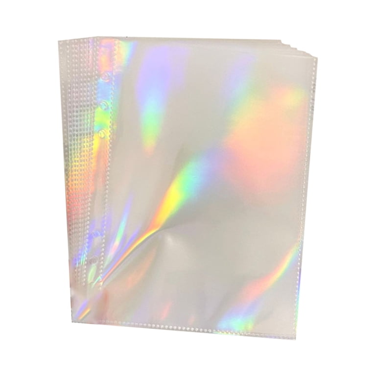 6 pocket card sleeves 80 Pack 640 Pockets Ring A5 Binder Sleeves,2.5x3.5 Inch Trading Sleeves,Double-Sided 4 Page Protector,Ultra-Clear Kpop Photocard Sheets,Card Sleeve Pages for Game Cards,Photocard : Office Products ring binder 10 Sheets 9 Pockets Game
