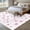 Light Pink white, variant on Area Rug 2 x 3 Ft, Valentine's Day Indoor Accent Bathroom Rugs for Kitchen/Laundry Room, Sweet Love Heart Lines Romantic Minimalist Washable Non-Slip Runner Floor Mat for Entryway, Living Room