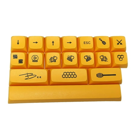 

Allover Dye Subbed Honey Milk 18 Keys XDA Profile Keycap for MX Switch GK61 SK61 TKL87 108 DIY Little Bee Keycaps