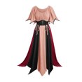 thumbnail image 1 of Amzcrzy Robes pour Femmes Tendance à Manches Courtes Col Rond Robes Gothiques pour Femmes Tunique à Blocs de Couleur Robe Maxi 2TG, 1 of 5