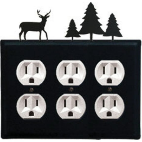 Deer & Pine Trees Triple Outlet CUSTOM Product Cover
