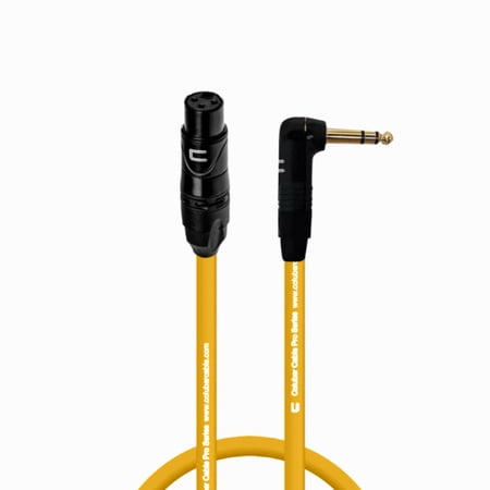 Coluber Cable - Balanced XLR Cable Female to Right Angle 1/4" TRS Connector