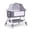 Gray, variant on YUCHANG 3-in-1 Adjustable Baby Bassinet with Breathable Canopy, Bedside Crib & Portable Foldable Sleeper for Infants, 5-Position Height, Grey