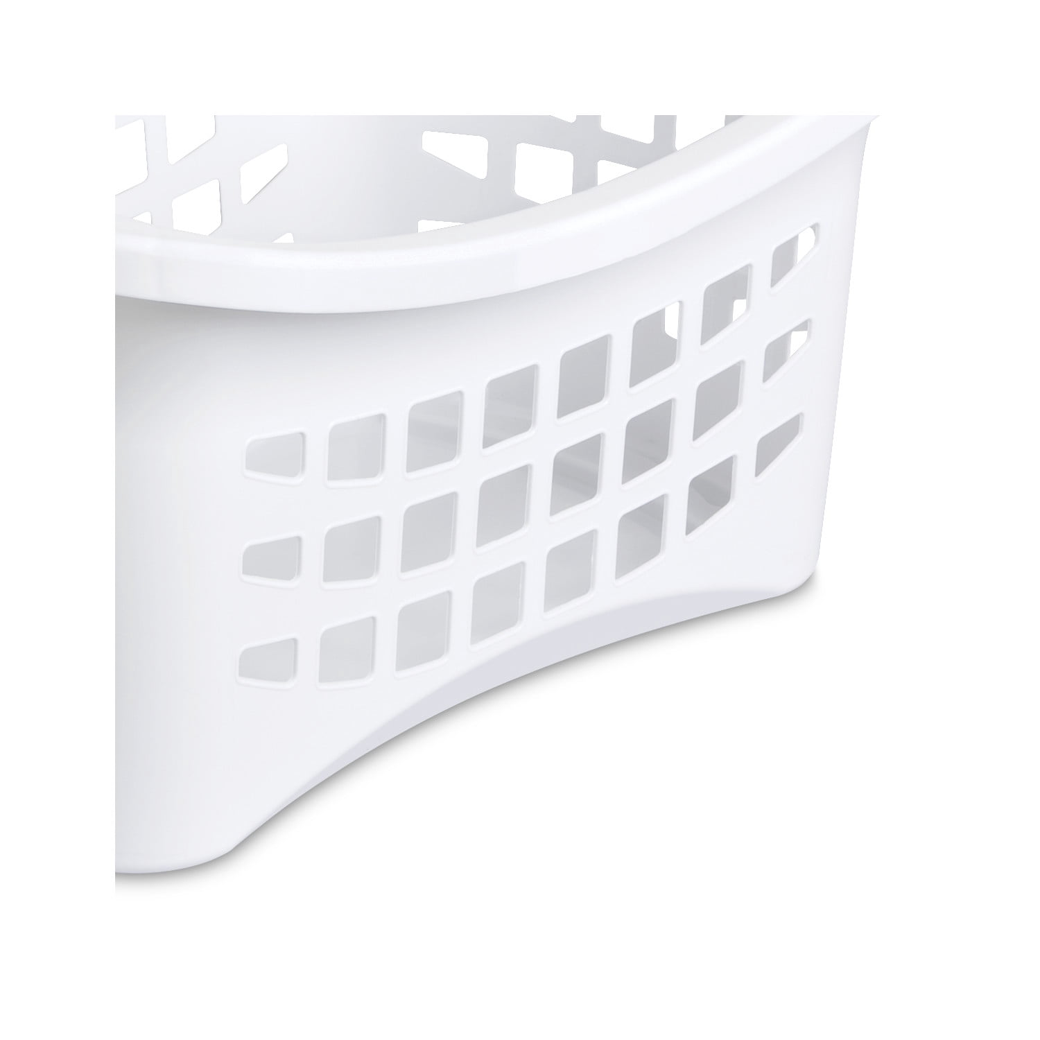 Sterilite Stacking Laundry Basket, Space-Saving Laundry Organization System, White