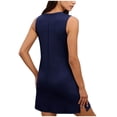 thumbnail image 5 of WXLWZYWL Women's V Neck Sleeveless Dress Summer Casual Solid Color Side Slit Loose and Comfortable Dress, 5 of 6