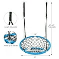 thumbnail image 2 of Patiojoy Blue Adjustable Hanging Ropes Spider Web Chair Swing Kids Play Equipment, 2 of 5
