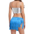thumbnail image 3 of Blotona Women's Bohemian Sequin Skirt Sexy Tassel Mini Skirt Party Club Belt Wrap Dress Suitable for Music Festival Carnival Party, 3 of 5