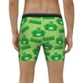 thumbnail image 2 of Men's Boxer Briefs, Cute cartoon green Soft and Breathable Mens Underwear Boxer Briefs With Widen Waist, 2 of 5