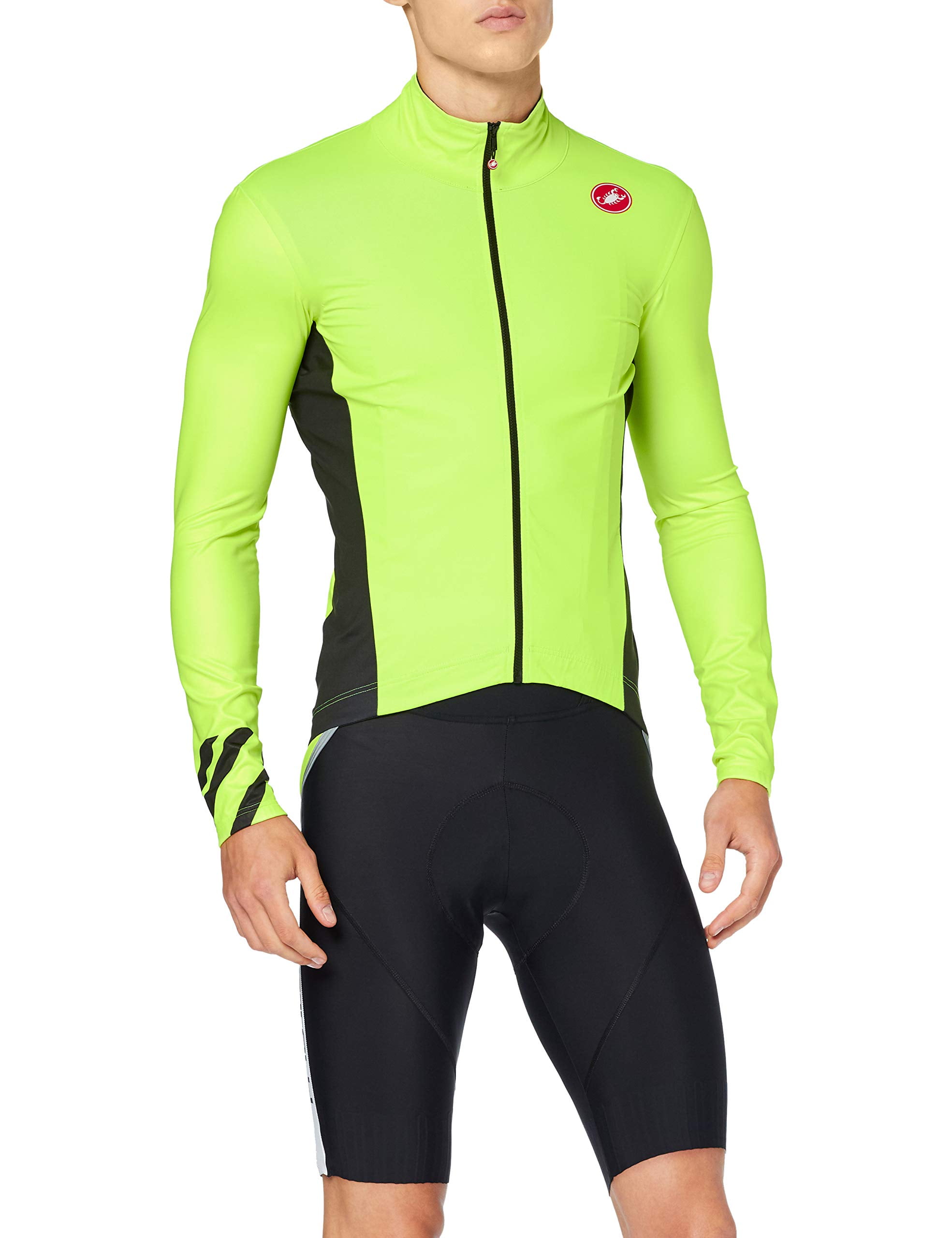 Rosso Corsa Castelli Men's Pro Fit Light Rain Jacket for Cycling ...