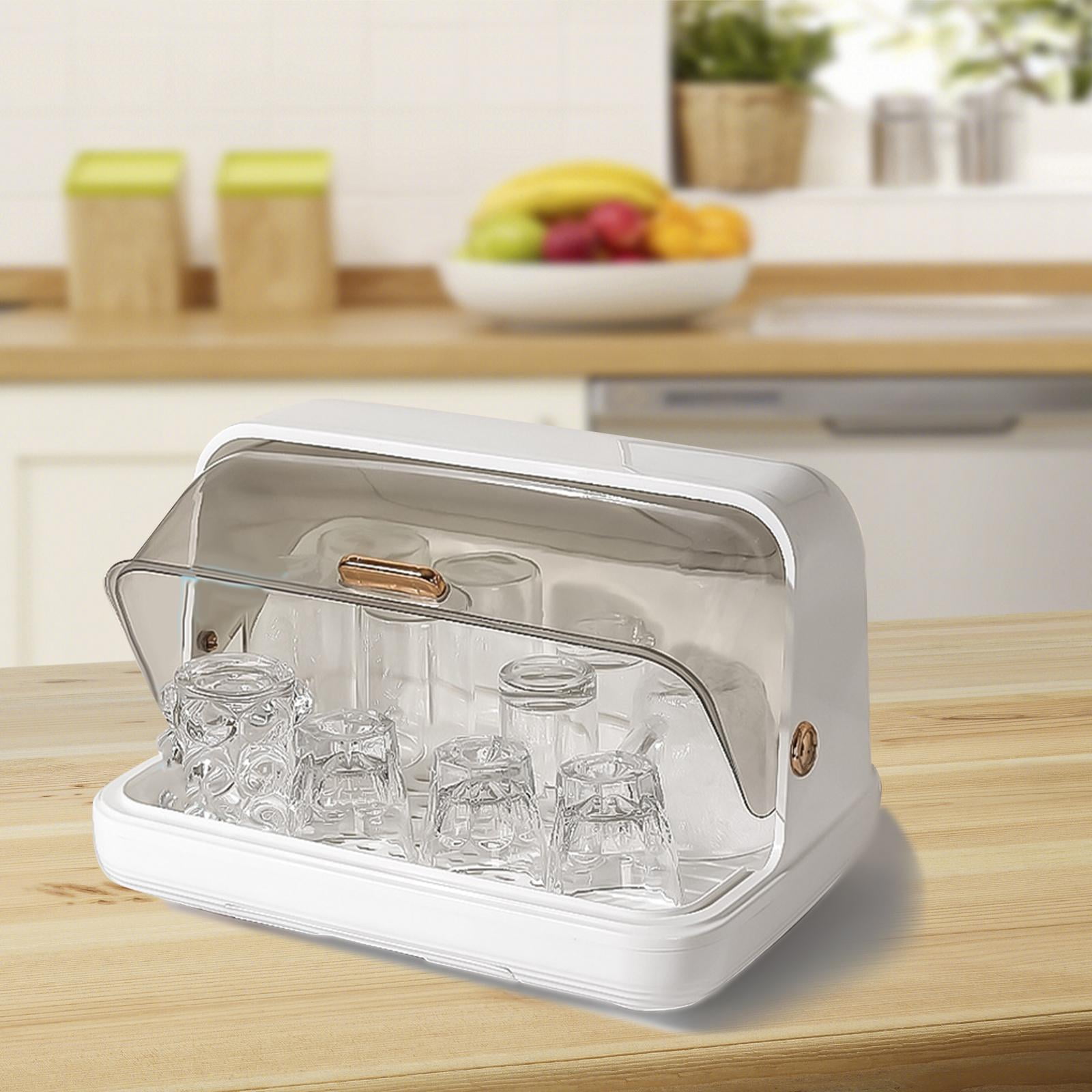 Nishiyuenyi Baby Bottle Drying Rack Bowl Drying Rack Dustproof with Draining Board Dustproof white