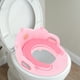 thumbnail image 3 of Asiento de entrenamiento para ir al baño para niños y niñas, con cojín suave desmontable, asa y respaldo resistentes, color rosa, 3 of 8