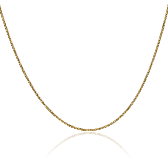 14K Solid Yellow Gold 1.6mm Round Cable Rolo Link Chain Belcher Necklace