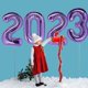 thumbnail image 5 of Globos morados 2023, globo de aluminio 2023 de 40 pulgadas, globos grandes de Mylar UBIUO color umber para 2023 UBIUO, decoraciones con globos para graduación de Año Nuevo, fiestas, 5 of 5