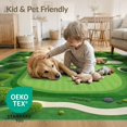 thumbnail image 4 of ODIKA 4'x6' Golf Course Tee Off Green Washable Area Rug Stain Resistant, Low Pile, Easy Care for Dorm Room, Small Living, 4 of 7
