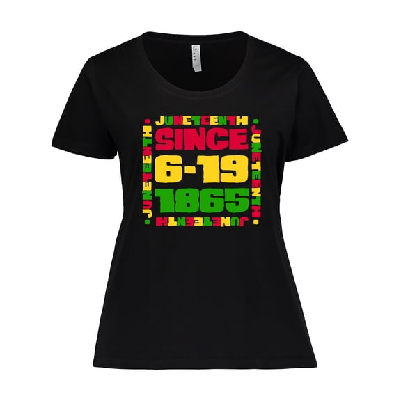 Inktastic Juneteenth Since 6-19-1865 Women's Plus Size T-Shirt