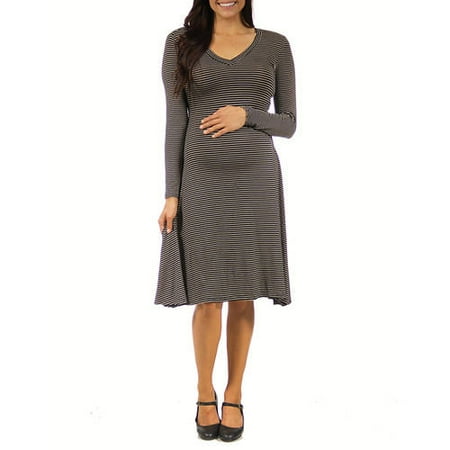 Women's Maternity Stripe Print Dress