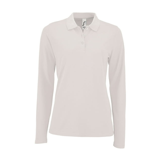 SOLS Womens Perfect Long Sleeve Pique Polo Shirt