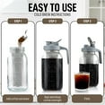 thumbnail image 5 of Zulay Kitchen Premium Cold Brew Coffee Maker - 64oz Mason Jar With Leak-Proof Lid & Extra-Thick Glass - Fine-Mesh Stainless Steel Filter For Smooth Cold Brew & Iced Tea, 5 of 7