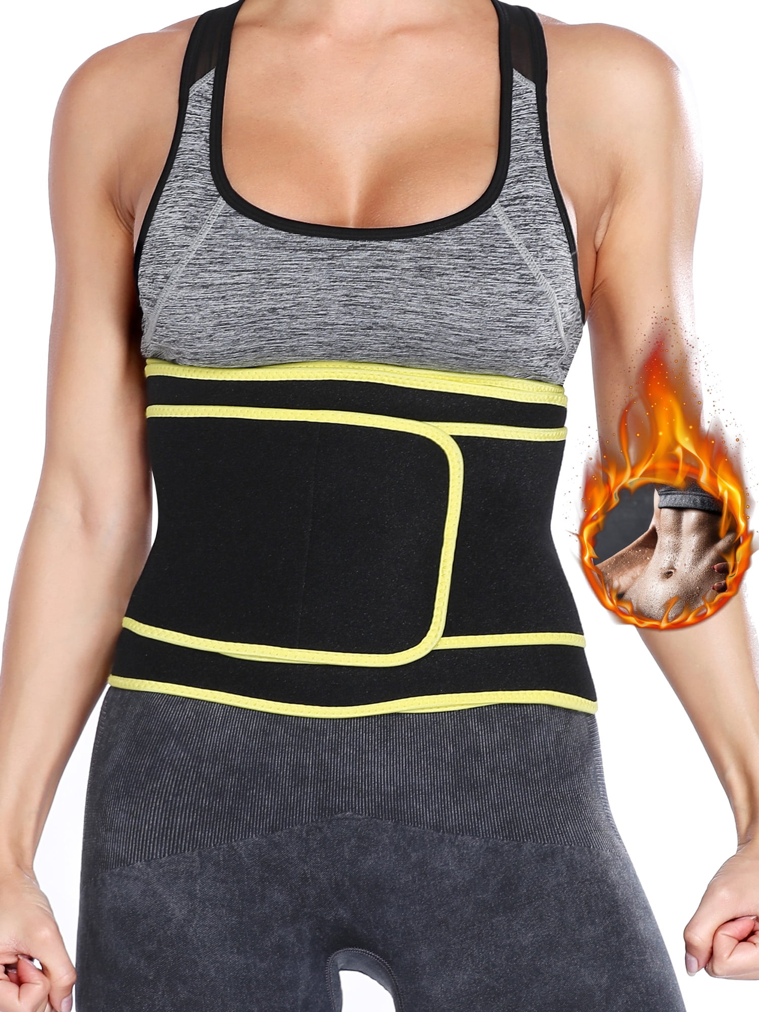 QRIC Waist Trainer Belt for Men and Women Waist Trimmer Slimming Belly