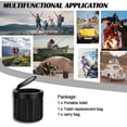 thumbnail image 5 of Inodoro portátil para acampar para vehículos recreativos, elementos esenciales plegables para viajes y acampadas (negro) JM, 5 of 5