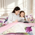 thumbnail image 5 of Erosebridal Vintage Hummingbird 7pcs Queen Bedding,Lovely Flower Bedding Comforter Set Queen,White Purple,Pink Reversible, 5 of 7