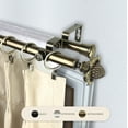 thumbnail image 4 of Atilla 13/16" Double Bay Window curtain rod Adjustable 20"-36", 38"-72" - Antique Brass,(ABay-40-4D), 4 of 4