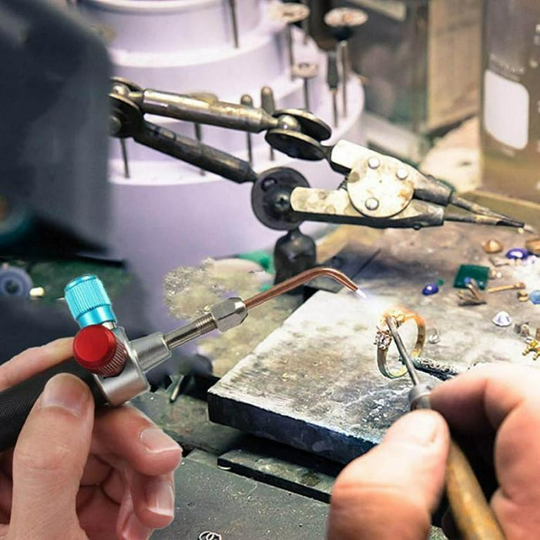 Welding Soldering Kit Hot Jewelry Jewelers Micro Mini Gas Little Torch 5 Tips