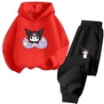 thumbnail image 3 of Conjunto de sudadera con capucha Kuromi, ropa para niños, invierno, nuevo suéter para niños y niñas, traje con capucha, ropa deportiva de felpa, traje para niños, 3 of 4