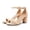 NUDE-NUBUCK, variant on Women's Chunky Low Heels Sandals Ankle Strap Wedding Shoes