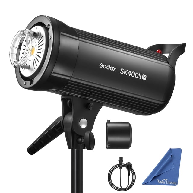 Flash estroboscópico de estudio Godox SK400II-V SK400IIV de 400 W con LED