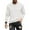 White, variant on HAiming Men‘s Hoodless Sweatshirt Crew Neck Long Sleeve Jacquard Texture Casual Solid Color Pullover Tops Shirt