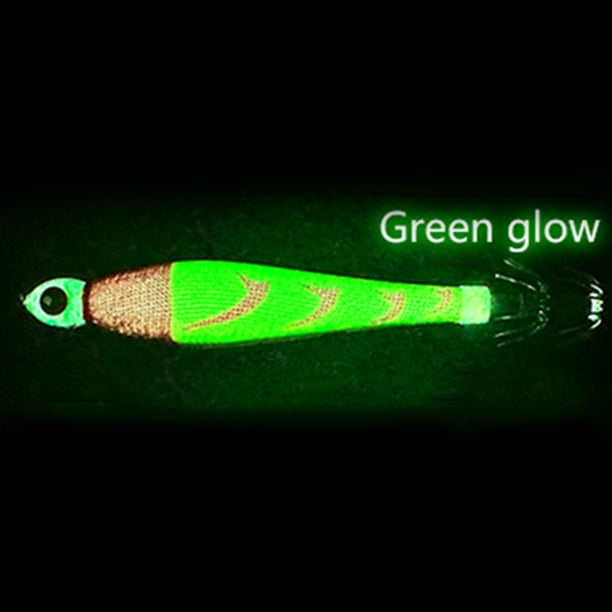 Anzuelo Calamar Luminoso Que Brilla en Cebo para Pesca Nocturna ( ) Rojo Y Verde