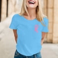 thumbnail image 2 of Razzly Women's T Shirts Stylish Graphic Tee For Cancer Awareness Month Celebrating Support And In A And Comfortable Design Short Sleeve Casual Shirts for Women 2 Shirt Casual Short Sleeve T(Blue,M), 2 of 5