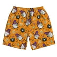 thumbnail image 3 of Uemuo Halloween Witches Gnome Pattern Men's Swim Trunks Hawaiian Beach Bathing Suit Swimsuits Beach Quick-Dry Shorts with Pockets-3X-Large, 3 of 9