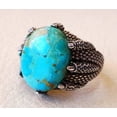 thumbnail image 5 of Arizona Turquoise Ring, Silver Jewelry, 925 Silver Ring, Father's Day, Eagle Claw, Natural Turquoise, December Birthstone Ring, Heavy Mens Ring, Spiritual Healing Gemstone, Christmas, Tiny Mens Ring, 5 of 6